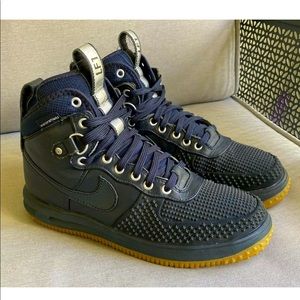 Nike Lunar AF1s Duckboot Leather Blue Mens Size 10